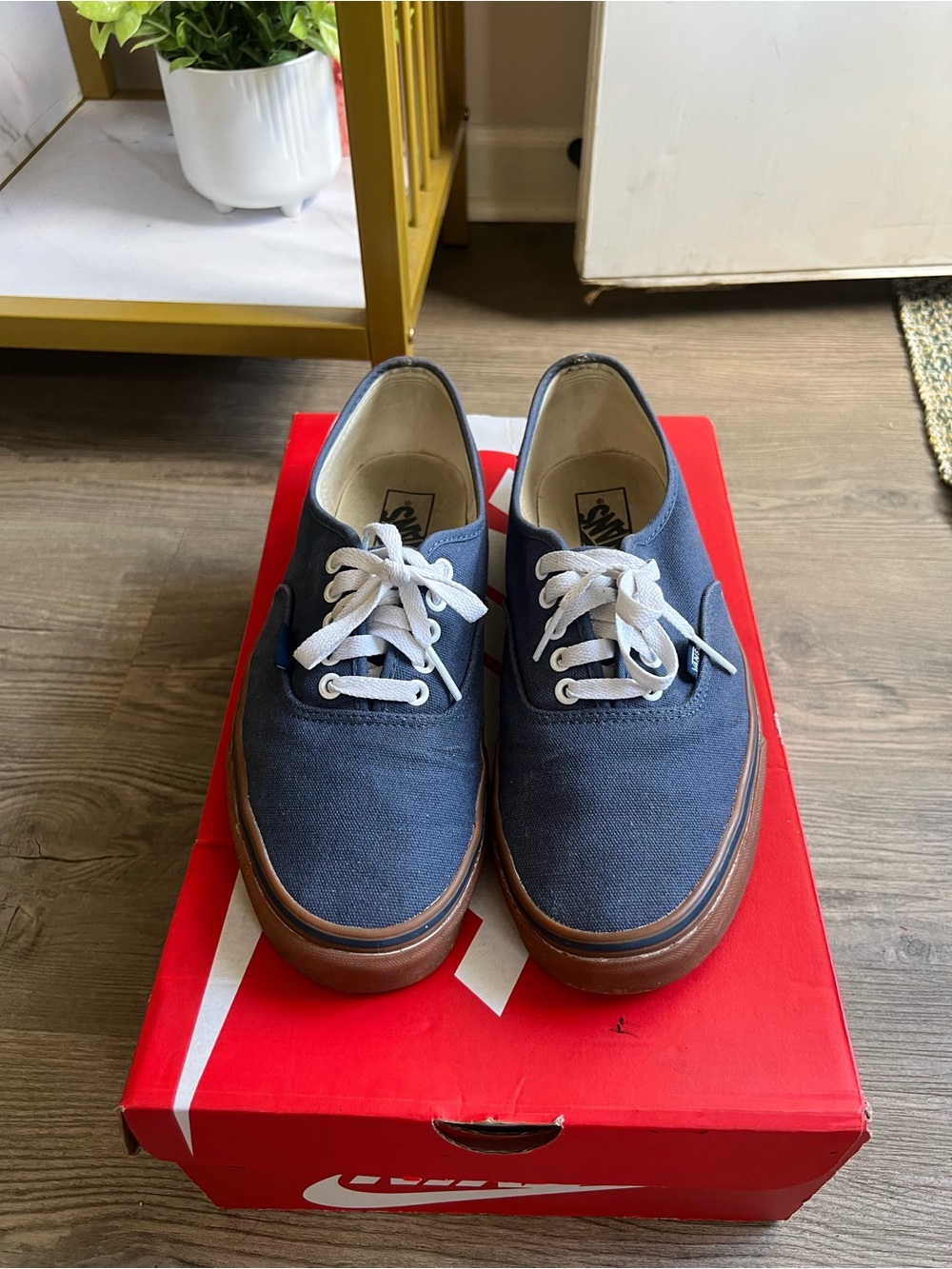 Vans Authentic Men's Navy Gum TB4R Size 10 - Picture 2 of 8